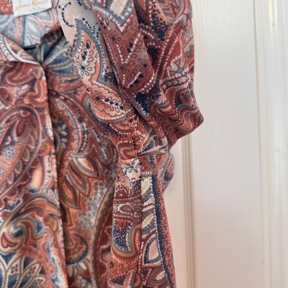 Vintage James Kenrob by Dalton Long Sleeve Button Up Blouse No Size Paisley - Picture 8 of 8
